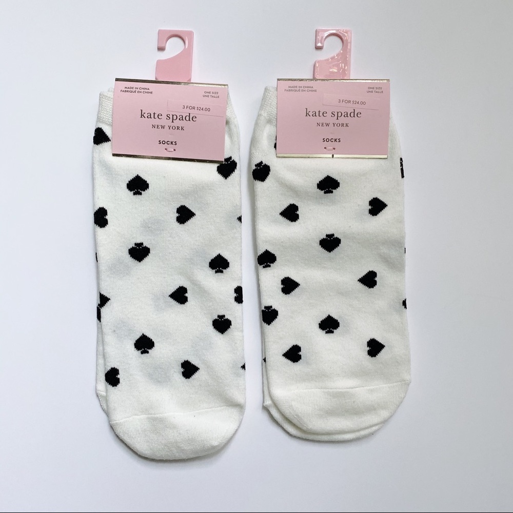 NWT✨ kate spade black & white ♠️ socks (set of 2)